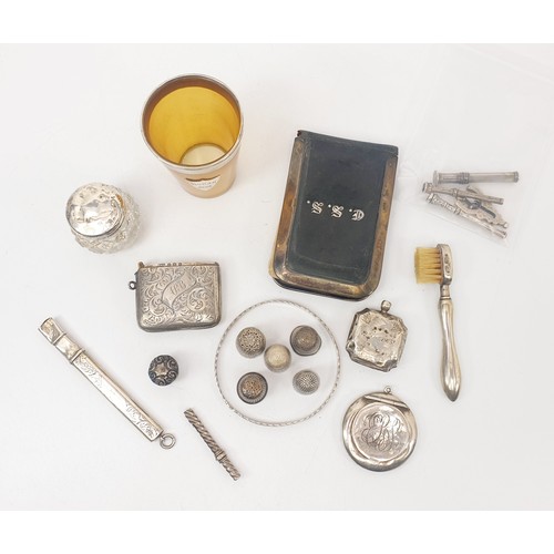 60 - A selection of hallmarked silver items together with white metal and silver plated items. UK shippin... 