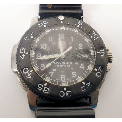 81 - A gentleman's Luminox Navy Seals series 3100 quartz wrist watch, A/F. UK shipping £14.