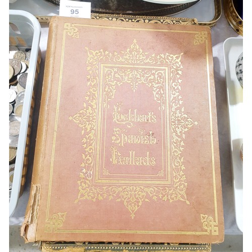 95 - An antique leather bound copy of Bunyan's Works, A/F together with The Anglo-Saxon Review September ... 