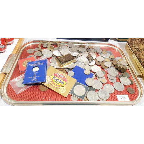 113 - British coinage and commemorative crowns. UK shipping £14.