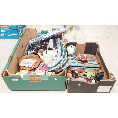 138 - A box of toys and assorted. No shipping. Arrange your own packer and shipper please. Electricals are... 