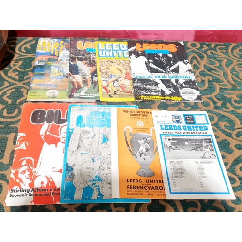 188 - Sixteen vintage Leeds United football programmes, home and away, 1960s and 70s. UK shipping £14.