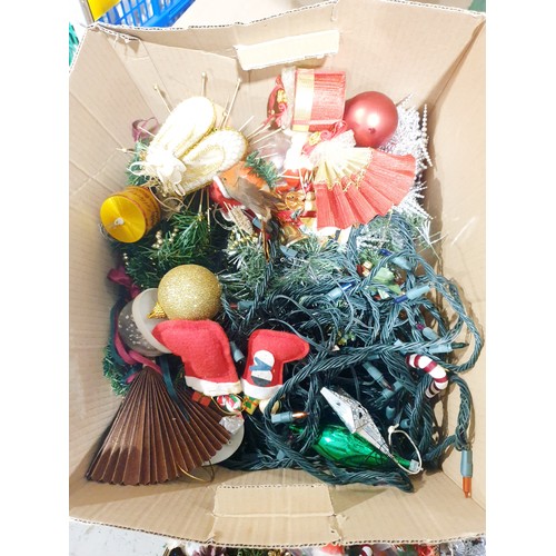 218 - Four boxes of Christmas decorations. No shipping. Arrange collection or your own packer and shipper,... 