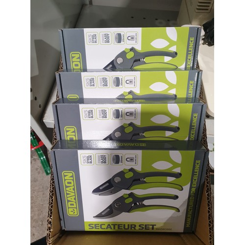 248 - Four Davaon new in box secateur sets. UK shipping £14.