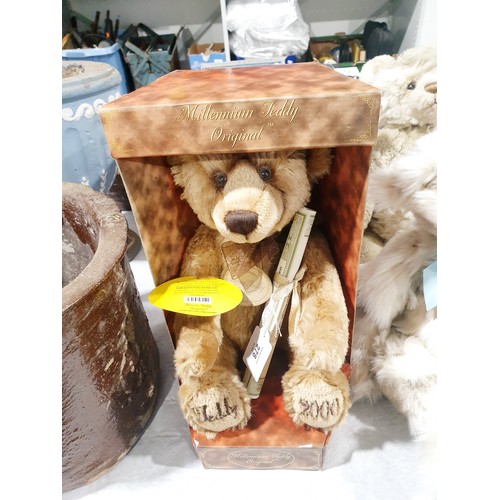 278 - A boxed articulated Aurora Teddy Original limited edition Millennium bear, height 36.5cm. UK shippin... 