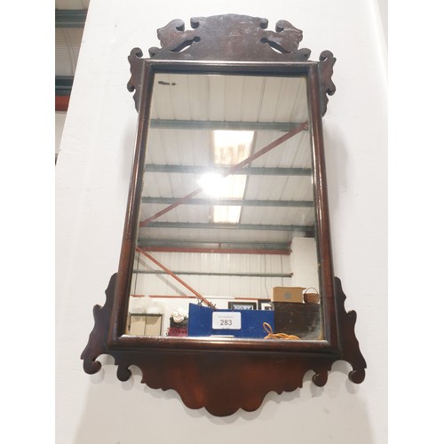 283 - An antique George I style wall mirror, length 68.5cm. No shipping. Arrange collection or your own pa... 