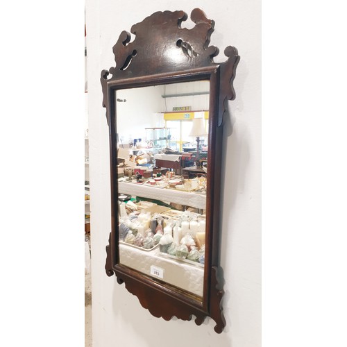 283 - An antique George I style wall mirror, length 68.5cm. No shipping. Arrange collection or your own pa... 