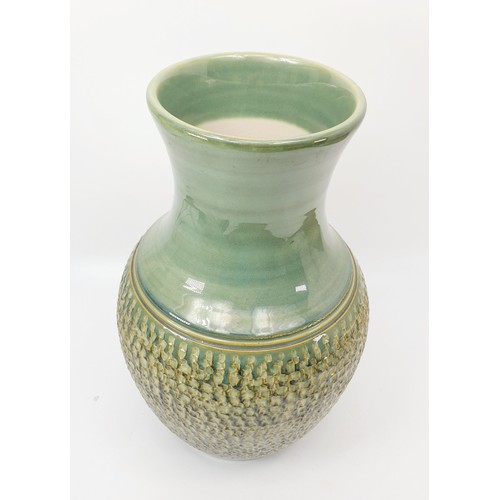 291 - A large celadon vase, height 33cm. No shipping. Arrange collection or your own packer and shipper, p... 