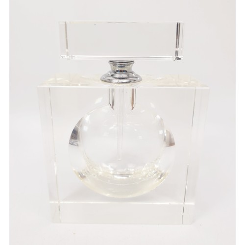 296 - A glass perfume bottle, height 15cm. No shipping. Arrange collection or your own packer and shipper,... 