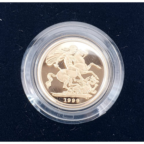 12 - A boxed proof 1999 sovereign. UK shipping £14.