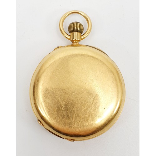 10 - An antique hallmarked 18ct gold cased pocket watch, A/F, with a dedication inscription to Mr W. Swin... 