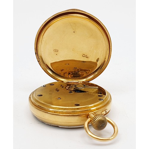 10 - An antique hallmarked 18ct gold cased pocket watch, A/F, with a dedication inscription to Mr W. Swin... 