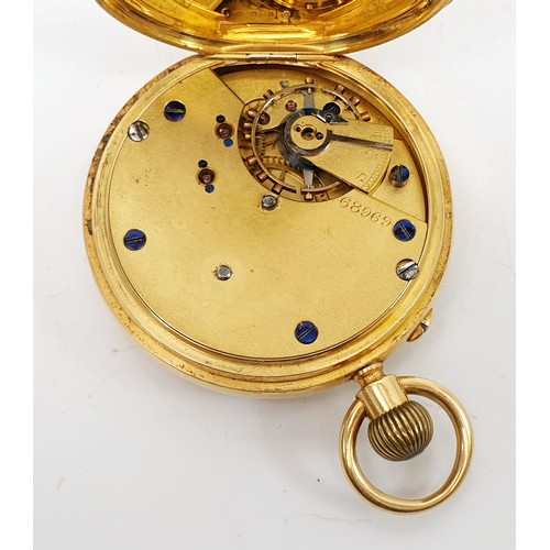 10 - An antique hallmarked 18ct gold cased pocket watch, A/F, with a dedication inscription to Mr W. Swin... 