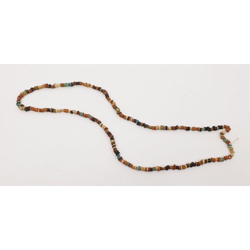 48 - A restrung ancient Egyptian faience bead necklace. No shipping. Arrange collection or your own packe... 