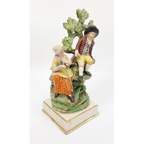 59 - A 19th century Staffordshire pearlware bocage figure 