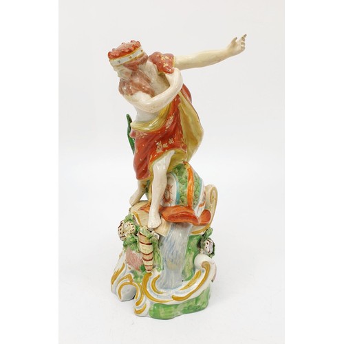 73 - A 19th century Staffordshire pearlware figure of Neptune, height 18cm. No shipping. Arrange collecti... 