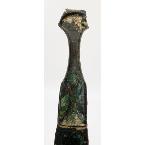 103 - Antiquities: A Persian bronze dagger, cast as one piece, length 33cm. No shipping. Arrange collectio... 