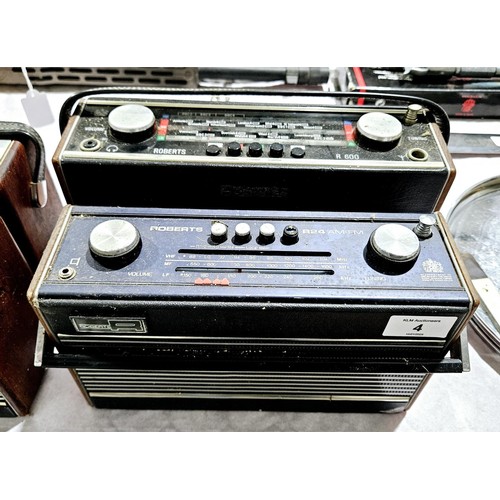 4 - A vintage Roberts R600 radio and a vintage Roberts R24 radio. UK shipping £14.