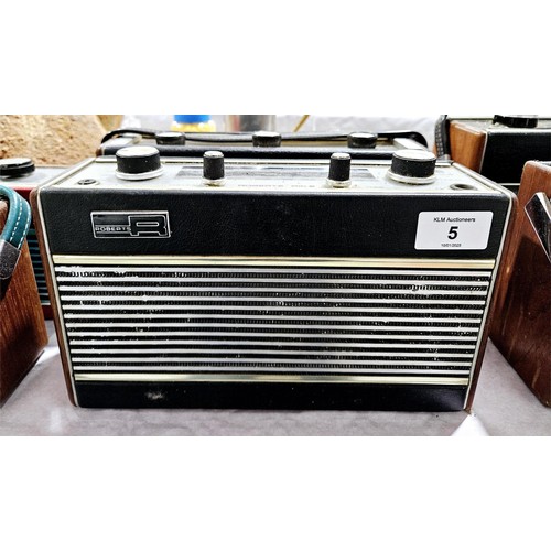 5 - A vintage Roberts radio and a vintage Roberts RIC2 radio. UK shipping £14.