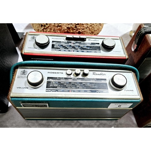 6 - Two vintage Roberts Rambler radios. UK shipping £14.