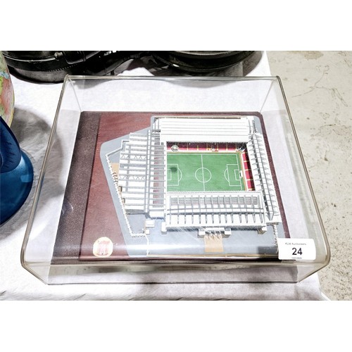 24 - A model of Liverpool FC's Anfield Stadium, 33x28.5x12cm. No shipping. Arrange collection or your own... 