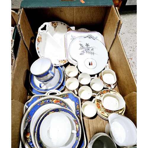 36 - Two boxes of ceramics including Sunderland lustre ware. No shipping. Arrange collection or your own ... 