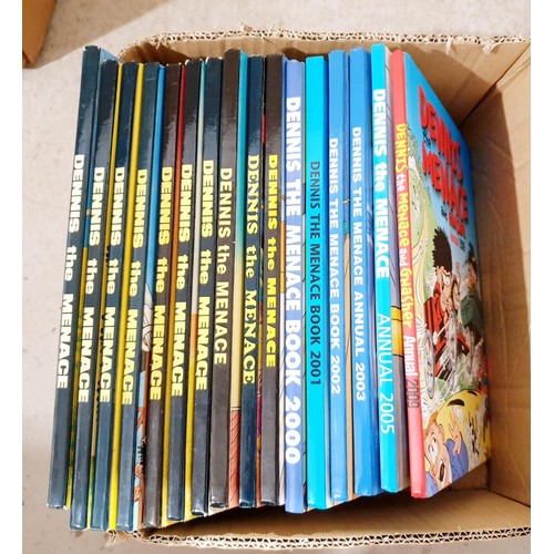 84 - Sixteen Dennis the Menace annuals. UK shipping £14.