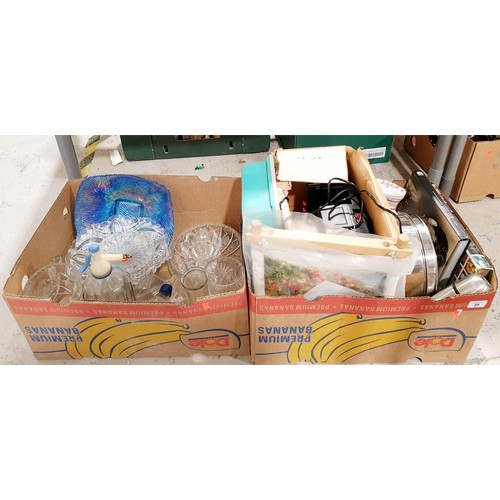 89 - Two boxes of glass and assorted. No shipping. Arrange collection or your own packer and shipper, ple... 