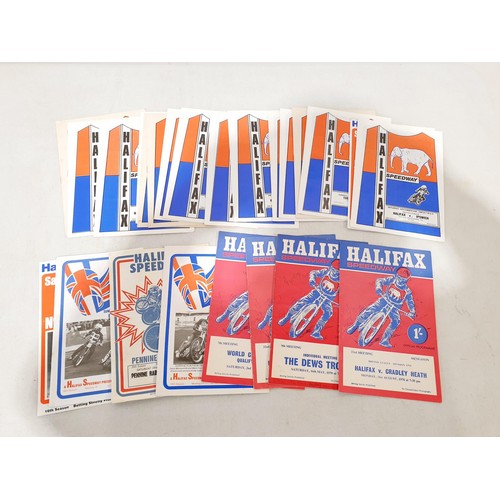 93 - A box of vintage Speedway programmes including Halifax and Bradford. UK shipping £14.