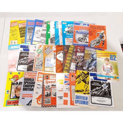 93 - A box of vintage Speedway programmes including Halifax and Bradford. UK shipping £14.