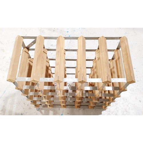 113 - A 25 bottle wine rack. No shipping. Arrange collection or your own packer and shipper, please. Elect... 