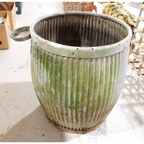 114 - A vintage galvanised dolly tub, height 54cm. No shipping. Arrange collection or your own packer and ... 