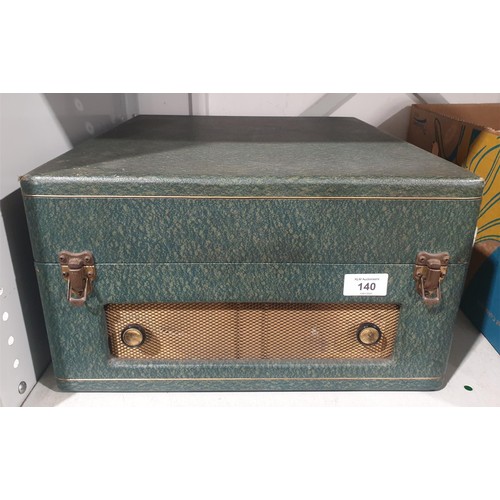 140 - A vintage Master Radio portable record player together with a Sky Baronet portable radio. No shippin... 