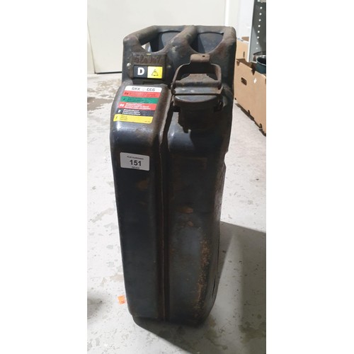 151 - A 20ltr jerry can. No shipping. Arrange collection or your own packer and shipper, please. Electrica... 