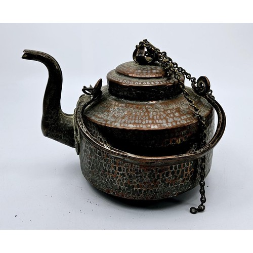 2 - Three antique Dallah coffee pots, the tallest 30cm. UK shipping £14.