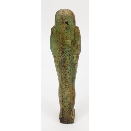 3 - An ancient Egyptian faience Ushabti figure, height 132mm. No shipping. Arrange collection or your ow... 