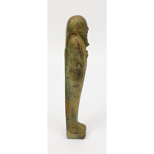 3 - An ancient Egyptian faience Ushabti figure, height 132mm. No shipping. Arrange collection or your ow... 