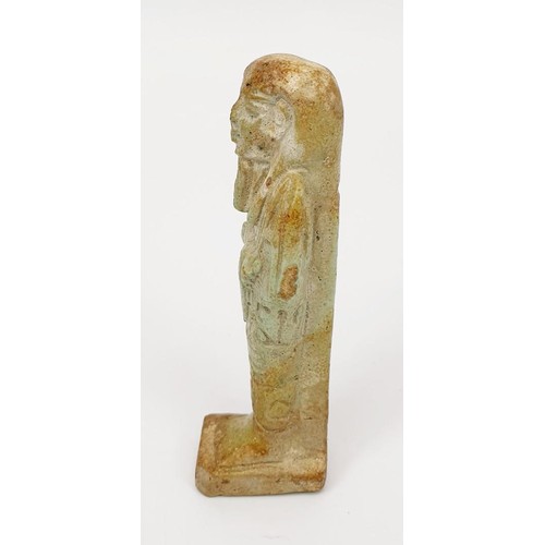 4 - An ancient Egyptian faience Ushabti figure, height 86mm. No shipping. Arrange collection or your own... 