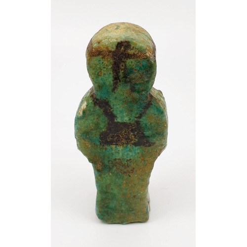 5 - An ancient Egyptian faience Ushabti figure, height 102mm. No shipping. Arrange collection or your ow... 