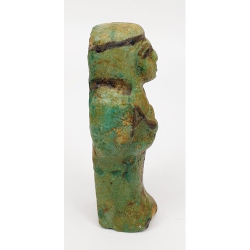 5 - An ancient Egyptian faience Ushabti figure, height 102mm. No shipping. Arrange collection or your ow... 