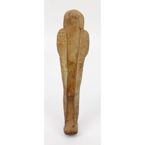 6 - An ancient Egyptian faience Ushabti figure, height 121mm. No shipping. Arrange collection or your ow... 