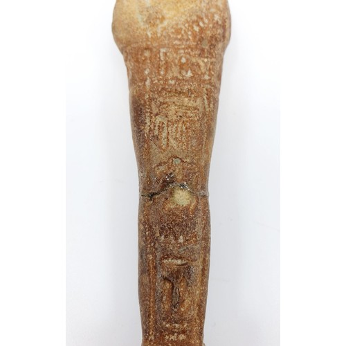 6 - An ancient Egyptian faience Ushabti figure, height 121mm. No shipping. Arrange collection or your ow... 