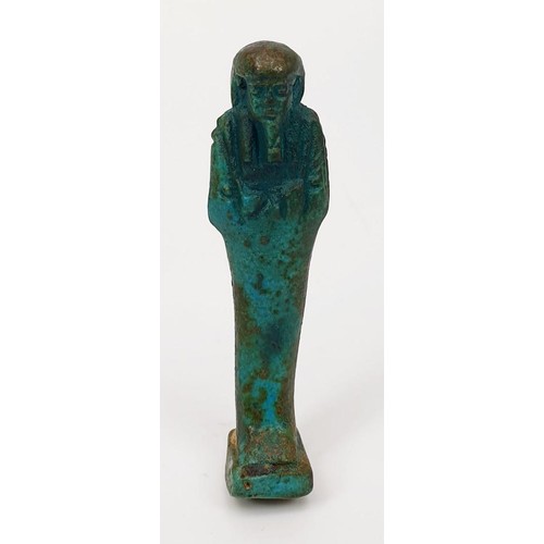 7 - An ancient Egyptian faience Ushabti figure, height 35mm. No shipping. Arrange collection or your own... 