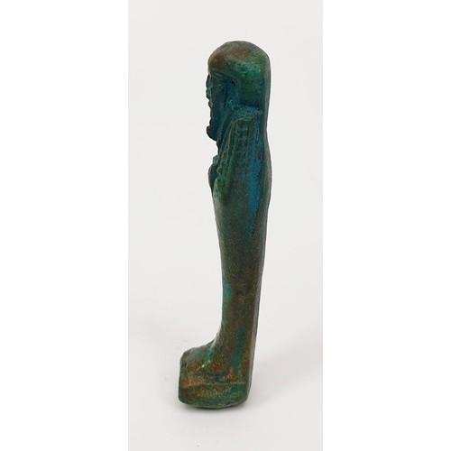 7 - An ancient Egyptian faience Ushabti figure, height 35mm. No shipping. Arrange collection or your own... 