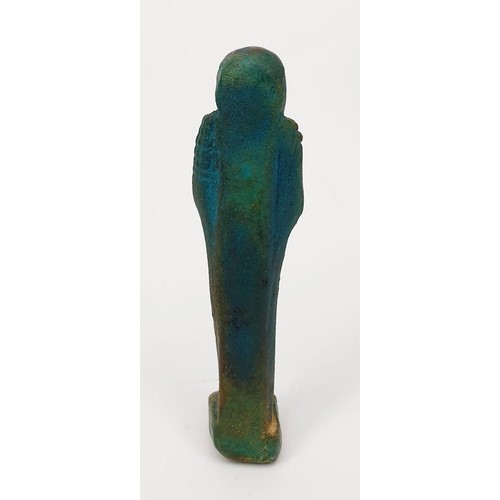 7 - An ancient Egyptian faience Ushabti figure, height 35mm. No shipping. Arrange collection or your own... 