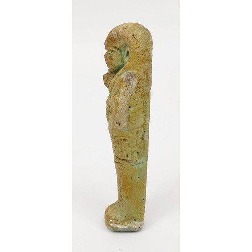 8 - An ancient Egyptian faience Ushabti figure, height 105mm. No shipping. Arrange collection or your ow... 