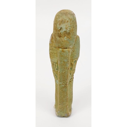 8 - An ancient Egyptian faience Ushabti figure, height 105mm. No shipping. Arrange collection or your ow... 