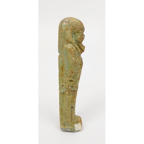 8 - An ancient Egyptian faience Ushabti figure, height 105mm. No shipping. Arrange collection or your ow... 