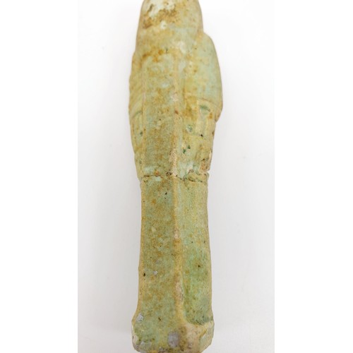 8 - An ancient Egyptian faience Ushabti figure, height 105mm. No shipping. Arrange collection or your ow... 