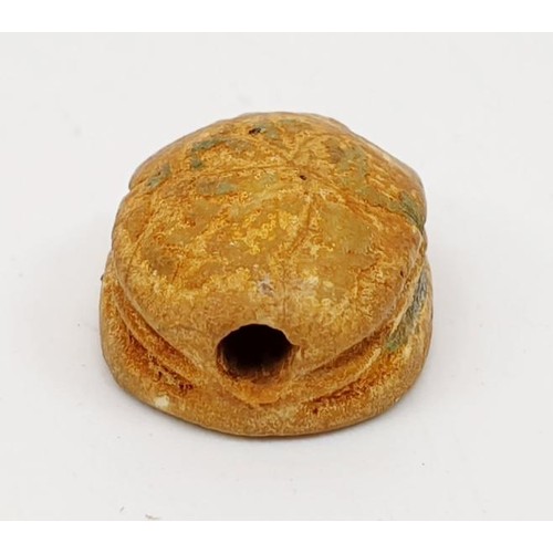 19 - An ancient Egyptian scarab seal, width 16mm. UK shipping £14.